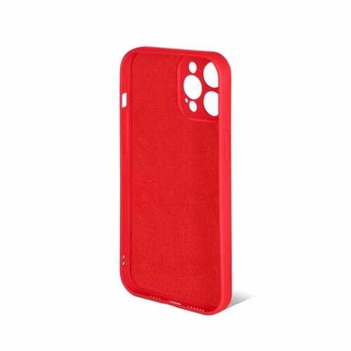 Накладка Apple iPhone 12 Pro Max красный с защитой камеры силикон DF SafeMag - 3