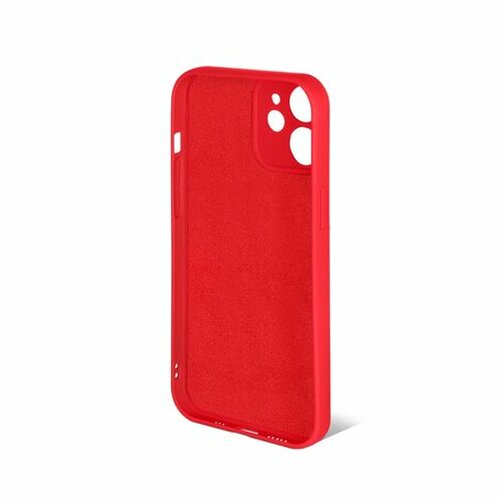 Накладка Apple iPhone 12 красный с защитой камеры силикон DF SafeMag - 3
