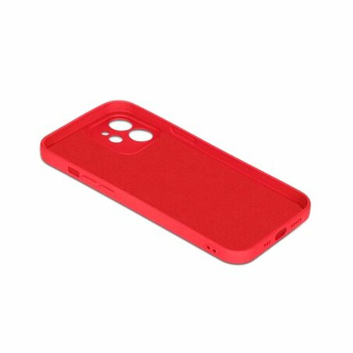 Накладка Apple iPhone 12 красный с защитой камеры силикон DF SafeMag - 4