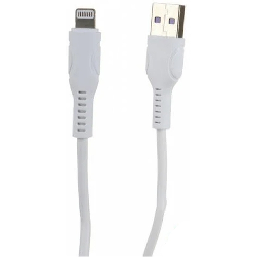 Кабель USB - 8 pin Lightning Luxcase QY-PA3 пвх белый круглый 3A 1 м.