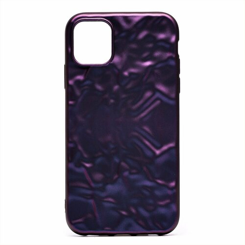 Накладка Apple iPhone 11 фиолетовый фактурный силикон Волны