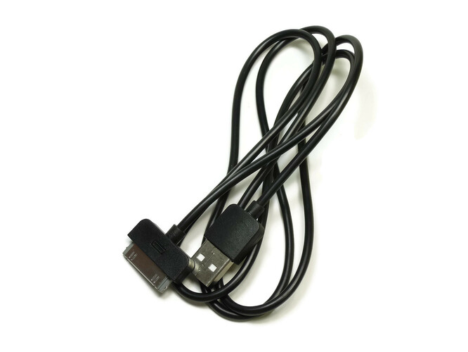 Кабель USB - 30 pin No Name черный 1A 1 м. тех.пак