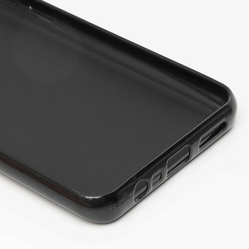 Накладка Realme C15 черный матовый блестящие края силикон Activ Однотонный - 5