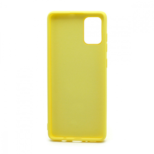 Накладка Samsung A71 желтый силикон Под оригинал без логотипа - 2