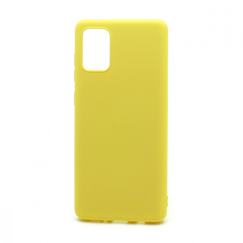 Накладка Samsung A71 желтый силикон Под оригинал без логотипа