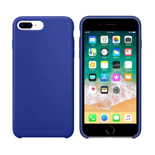 Накладка Apple iPhone 7 Plus/8 Plus синий Silicone Case без лого
