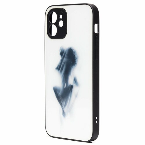 Накладка Apple iPhone 12 белый с защитой камеры силикон+пластик Девушки силуэт №1 - 2