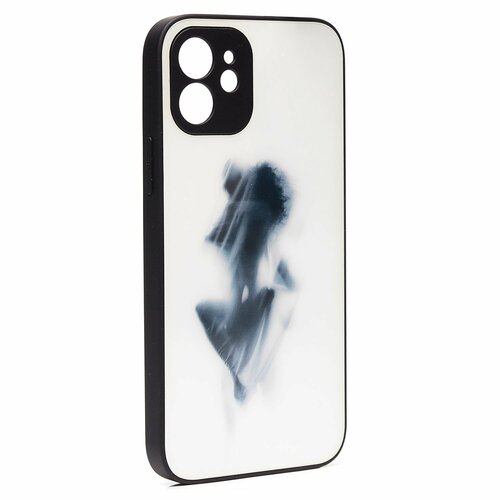 Накладка Apple iPhone 12 белый с защитой камеры силикон+пластик Девушки силуэт №1 - 3