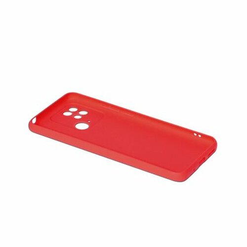 Накладка Xiaomi Redmi 10C красный матовый силикон DF Однотонный - 4