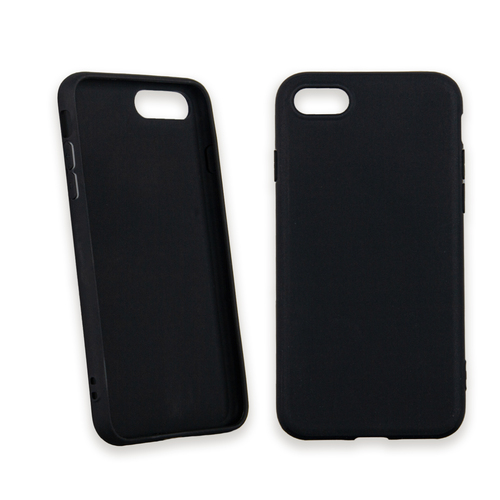 Накладка Apple iPhone 7/8/SE 2020 черный матовый 1.5мм силикон Однотонный