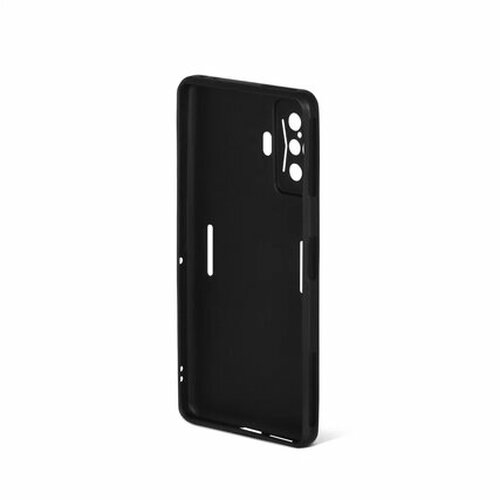 Накладка Xiaomi Poco F4 GT черный матовый силикон DF Однотонный - 2
