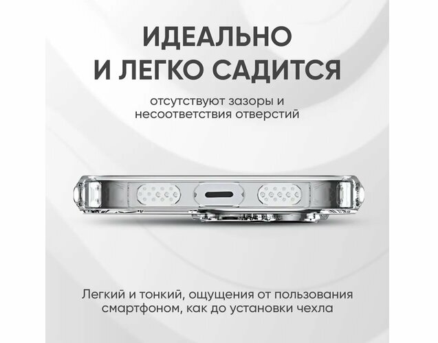 Накладка Apple iPhone 13 прозрачный с визитницей и защитой камеры силикон С кардхолдером - 2