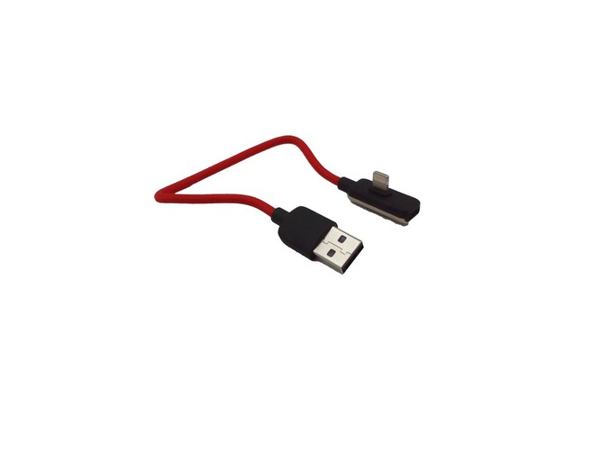 Переходник USB-8 pin lightning(п)+8 pin lightning(м) Hoco LS28 черно-красный - 2