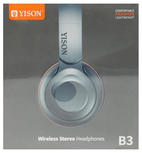 Наушники YISON B3 накладные, Bluetooth, микрофон, черный - 2