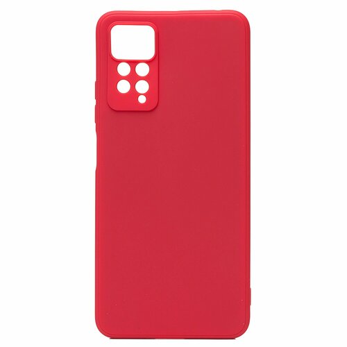 Накладка Xiaomi Redmi Note 11 Pro/Note 11 5G/Note 12 Pro 4G красный с защитой камеры Silicone Case Full без лого