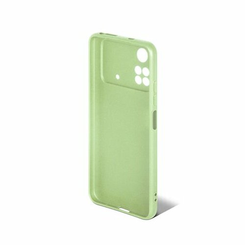 Накладка Xiaomi Poco M4 Pro 4G светло-зеленый матовый силикон DF Однотонный - 2