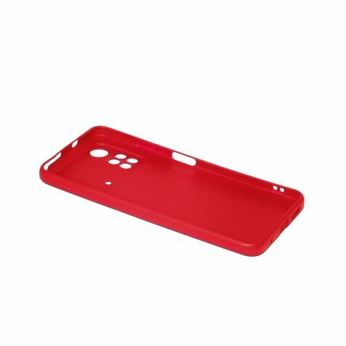 Накладка Xiaomi Poco M4 Pro 4G красный DF Silicone Case без лого - 3