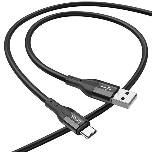 Кабель USB - Type-C HOCO X72 пищевой силикон черный круглый 3A 1 м.