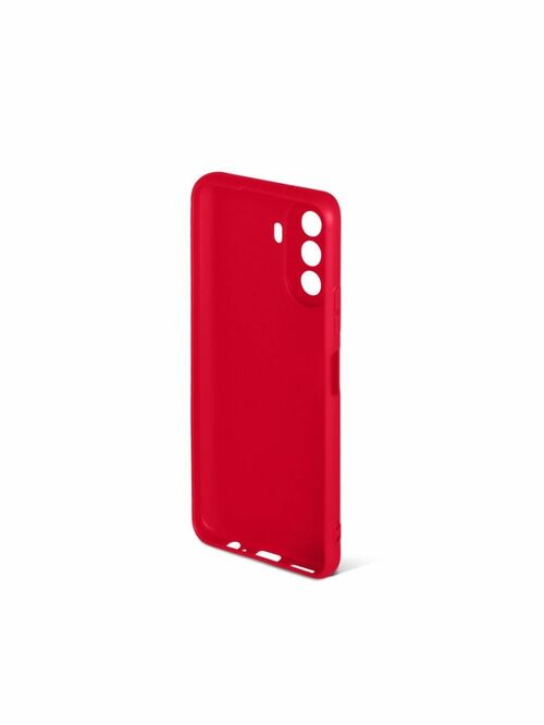 Накладка Huawei Nova Y70/Y70 Plus красный матовый силикон DF Однотонный - 2