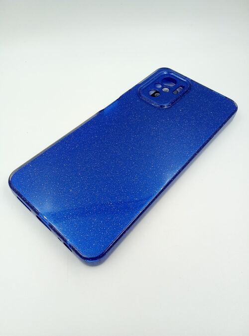 Накладка Apple iPhone XR синий с защитой камеры силикон Блестки