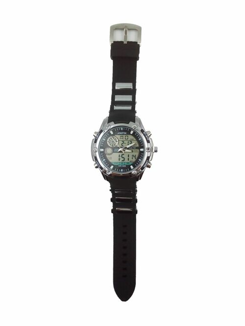 Наручные часы мужские электронные Joefox металл черный силиконовый ремешок
