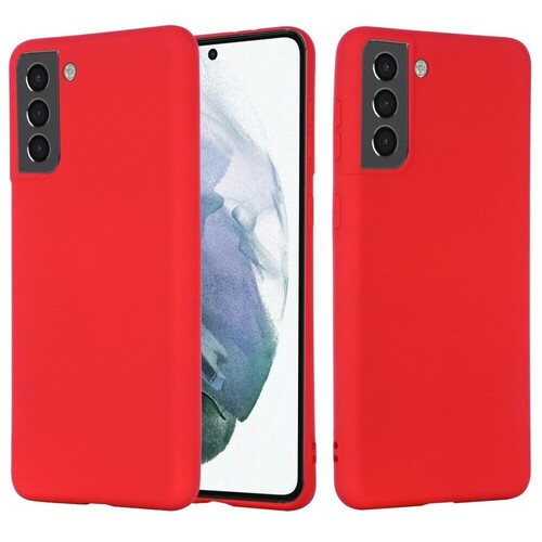 Накладка Samsung S22 красный Silicone Case Full без лого