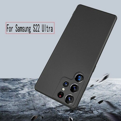 Накладка Samsung S22 Ultra черный Soft Touch силикон Однотонный