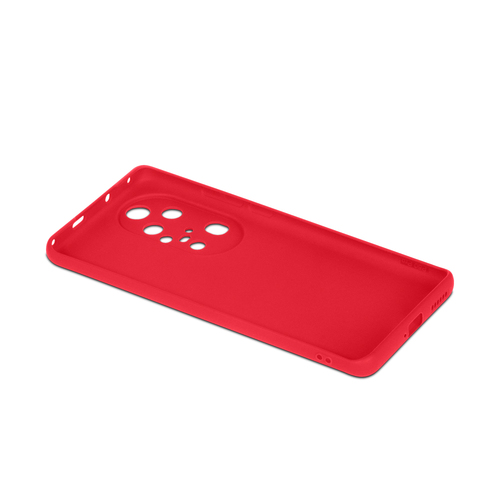 Накладка Huawei P50 Pro красный матовый силикон DF Однотонный - 3