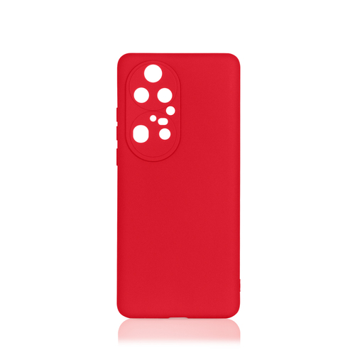 Накладка Huawei P50 Pro красный матовый силикон DF Однотонный