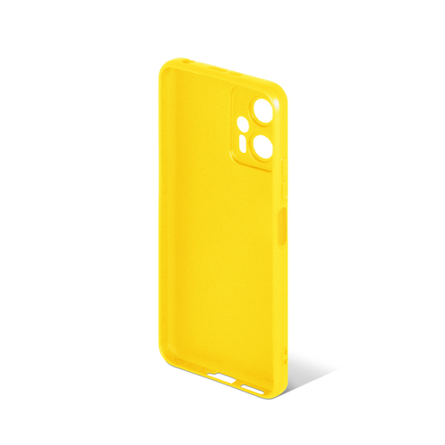 Накладка Xiaomi Poco X4 GT желтый матовый силикон DF - 2