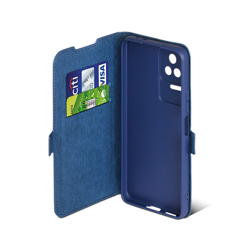 Чехол-книжка Xiaomi Poco F4 5G синий горизонтальный DF - 3