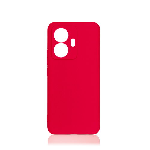 Накладка Vivo T1 красный матовый силикон DF