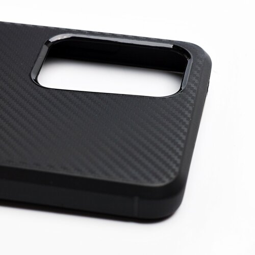Накладка Samsung A52 черный с черными вставками силикон Карбон - 3
