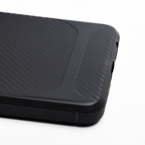 Накладка Samsung A52 черный с черными вставками силикон Карбон - 4
