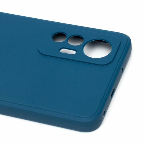 Накладка Xiaomi 12 Lite синий Silicone Case Full без лого - 4