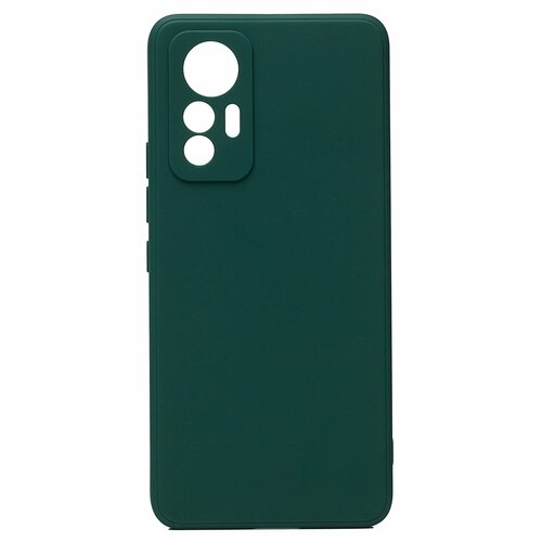 Накладка Xiaomi 12 Lite темно-зеленый Silicone Case Full без лого