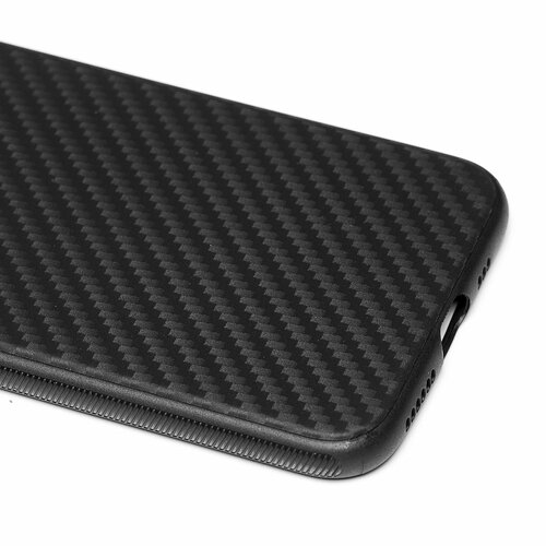 Накладка Apple iPhone 11 Pro черный с защитой камеры силикон Карбон - 5