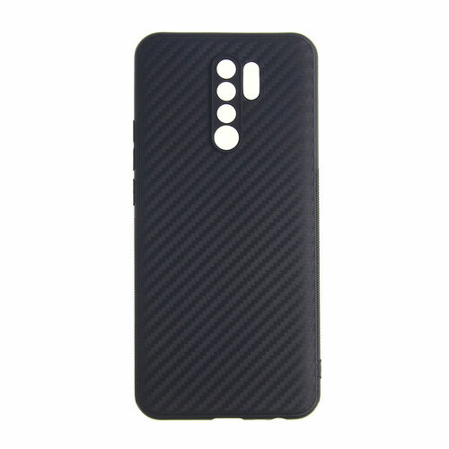 Накладка Xiaomi Redmi 9 черный силикон Карбон - 2