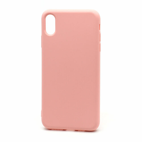 Накладка Apple iPhone Xs Max розовый силикон Под оригинал без логотипа