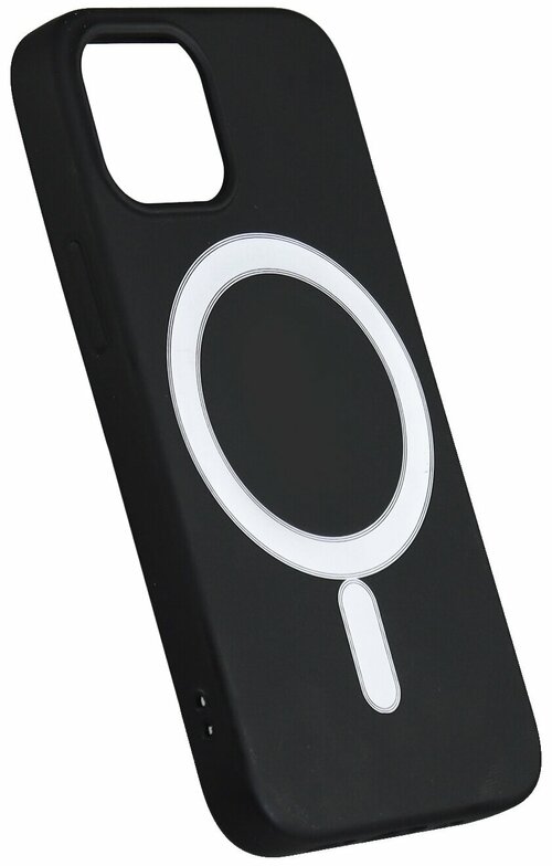 Накладка Apple iPhone 13 Pro черный силикон LuxCase MagSafe - 3