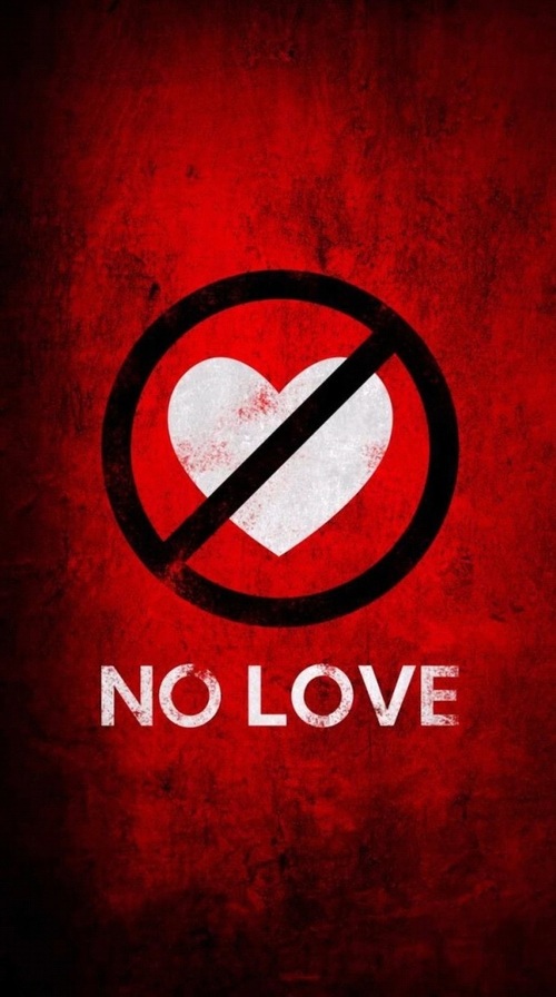 Накладка Apple iPhone XR черно-красный винил Рисунки No Love