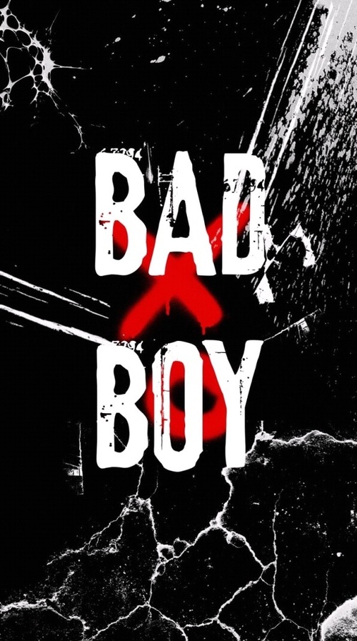 Накладка Apple iPhone XR черно-белый винил Надписи Bad Boy