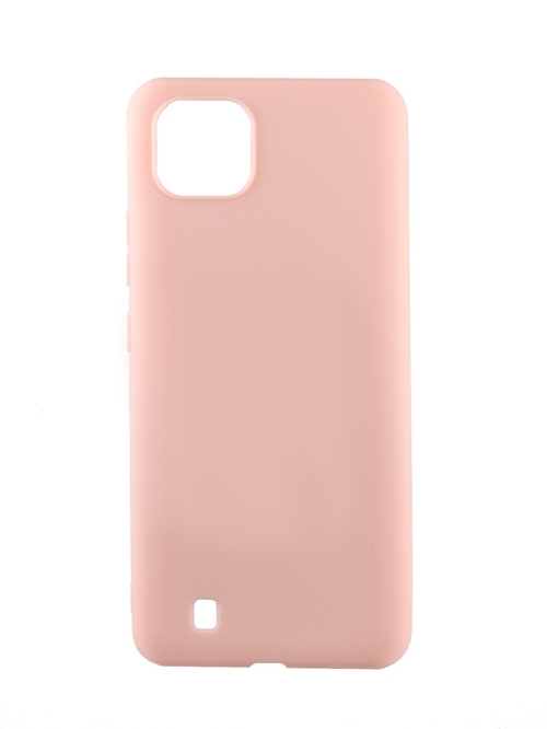 Накладка Realme C20/C11 2021 розовый песок матовый 1мм силикон LuxCase