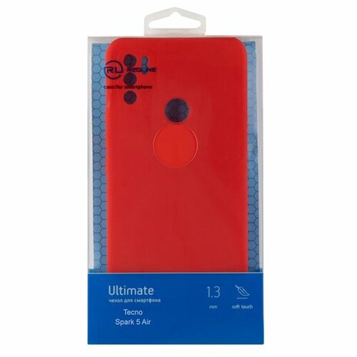 Накладка Tecno Spark 5 Air красный силикон RedLine Ultimate