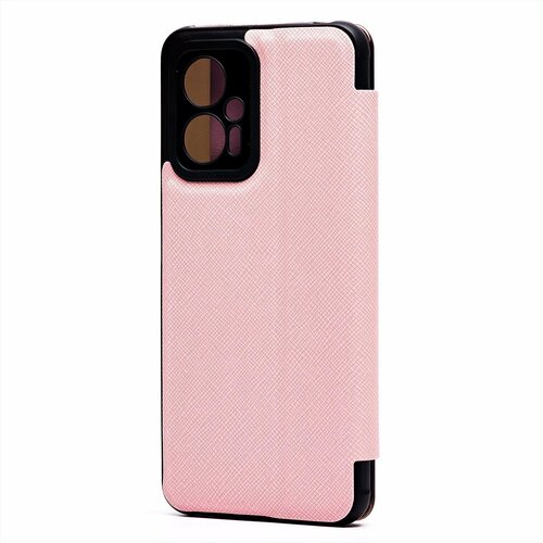Чехол-книжка Xiaomi Redmi Note 11T Pro Plus розовый горизонтальный с окном Book Cover - 4