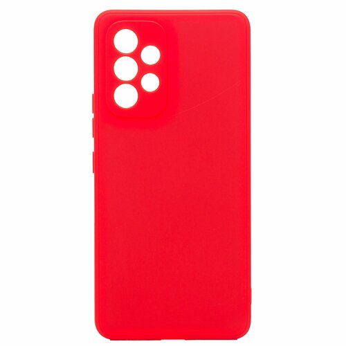 Накладка Samsung A53 красный с защитой камеры Silicone Case Full без лого