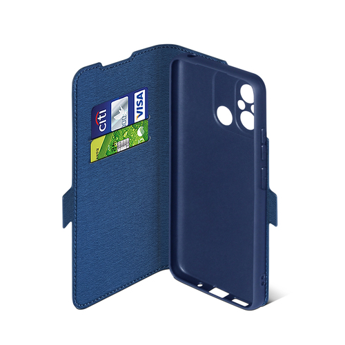 Чехол-книжка Xiaomi Poco C55/Redmi 12C синий горизонтальный DF - 4