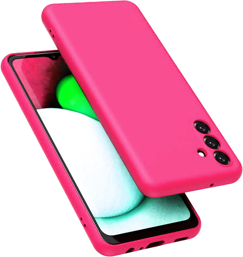 Накладка Samsung A54 ярко-розовый Silicone Case Full без лого