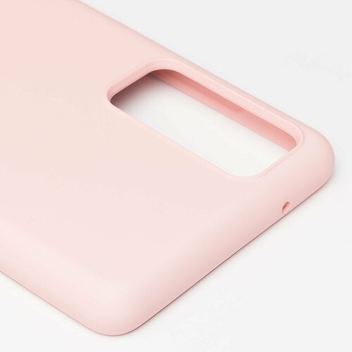 Накладка Samsung S20 FE светло-розовый Silicone Case Full без лого - 4