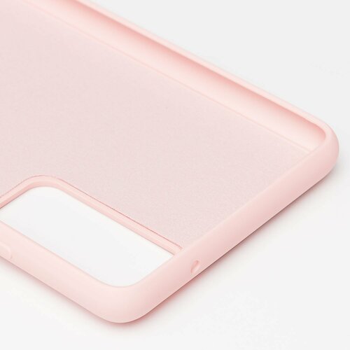 Накладка Samsung S20 FE светло-розовый Silicone Case Full без лого - 7